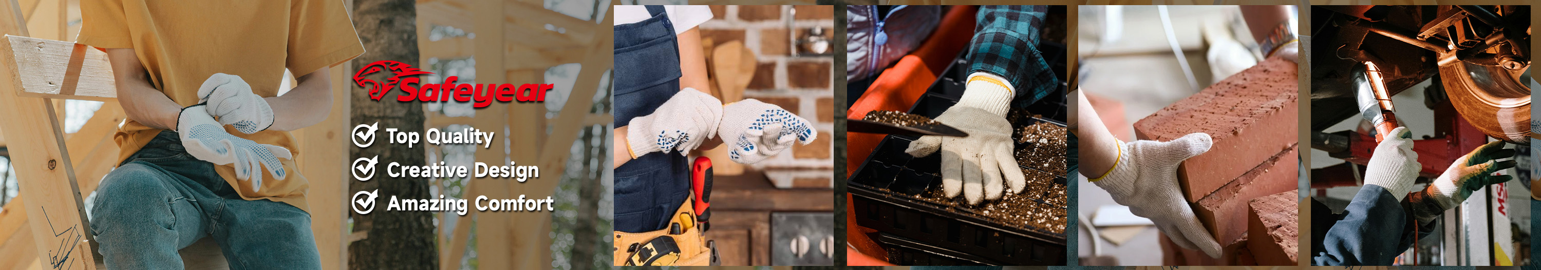 Cotton Work Gloves Gants de travail en coton