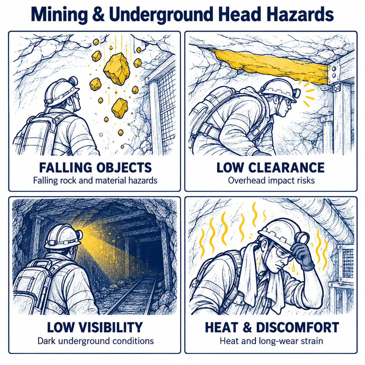 Mining & Underground Head Hazards Risques miniers et souterrains