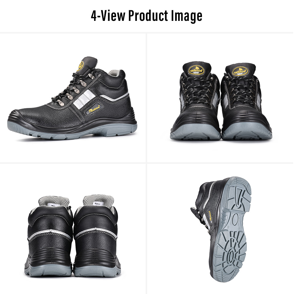 M-8027 WorkGuard Pro Construction Safety Boots Multi-View M-8027 WorkGuard Pro Bottes de sécurité de construction à embout en acier résistantes aux perforations Multi-View