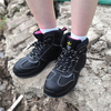 Bottes de travail de sécurité noires en cuir imperméable pour femmes Construction | M-8516W GraceShield