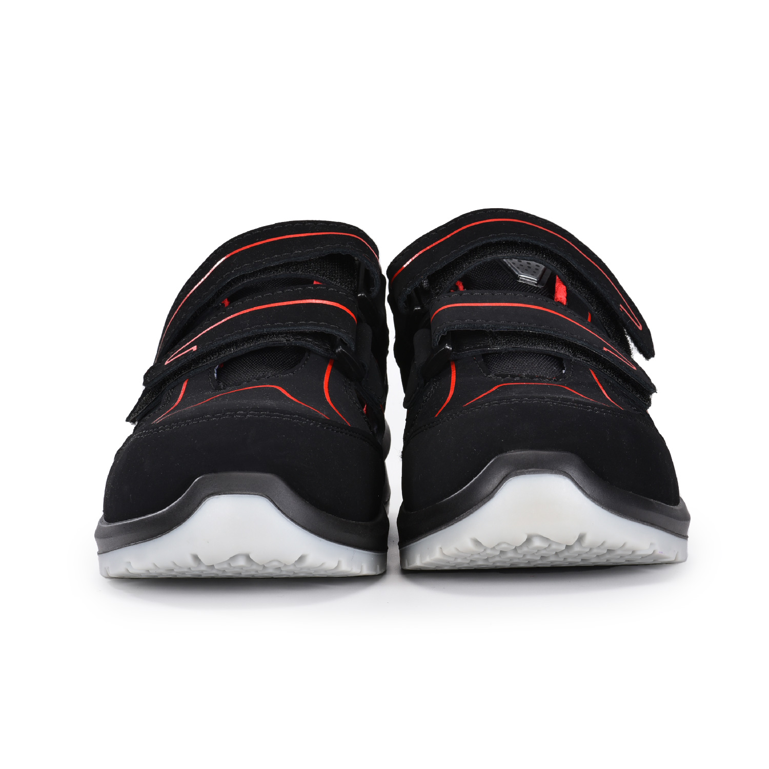 Chaussures de sécurité S1P antidérapantes avec capuchon de protection fermeture Velcro L-7518B rouge