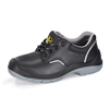 Chaussures de travail en cuir lisse S3 avec embout en acier et plaque de semelle intercalaire en acier L-7163 lisse