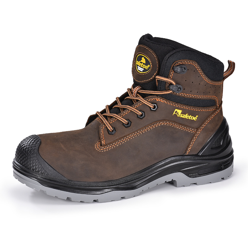 Boots en cuir nubuck en cuir nubuck brun foncé