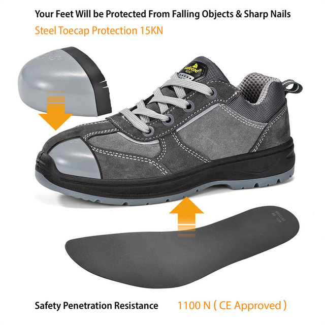 Chaussures de travail de sécurité antidérapantes à bout en acier pour femmes | L-7508WS