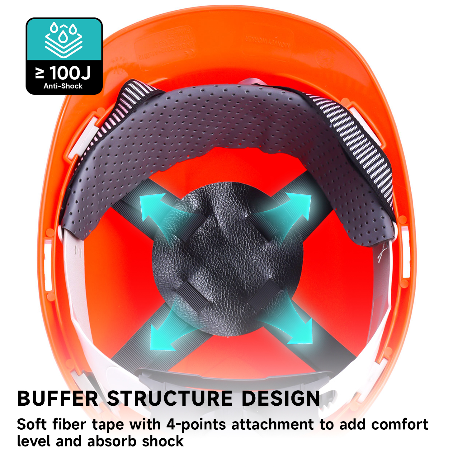 Casques de sécurité du travail de construction W-003 Orange
