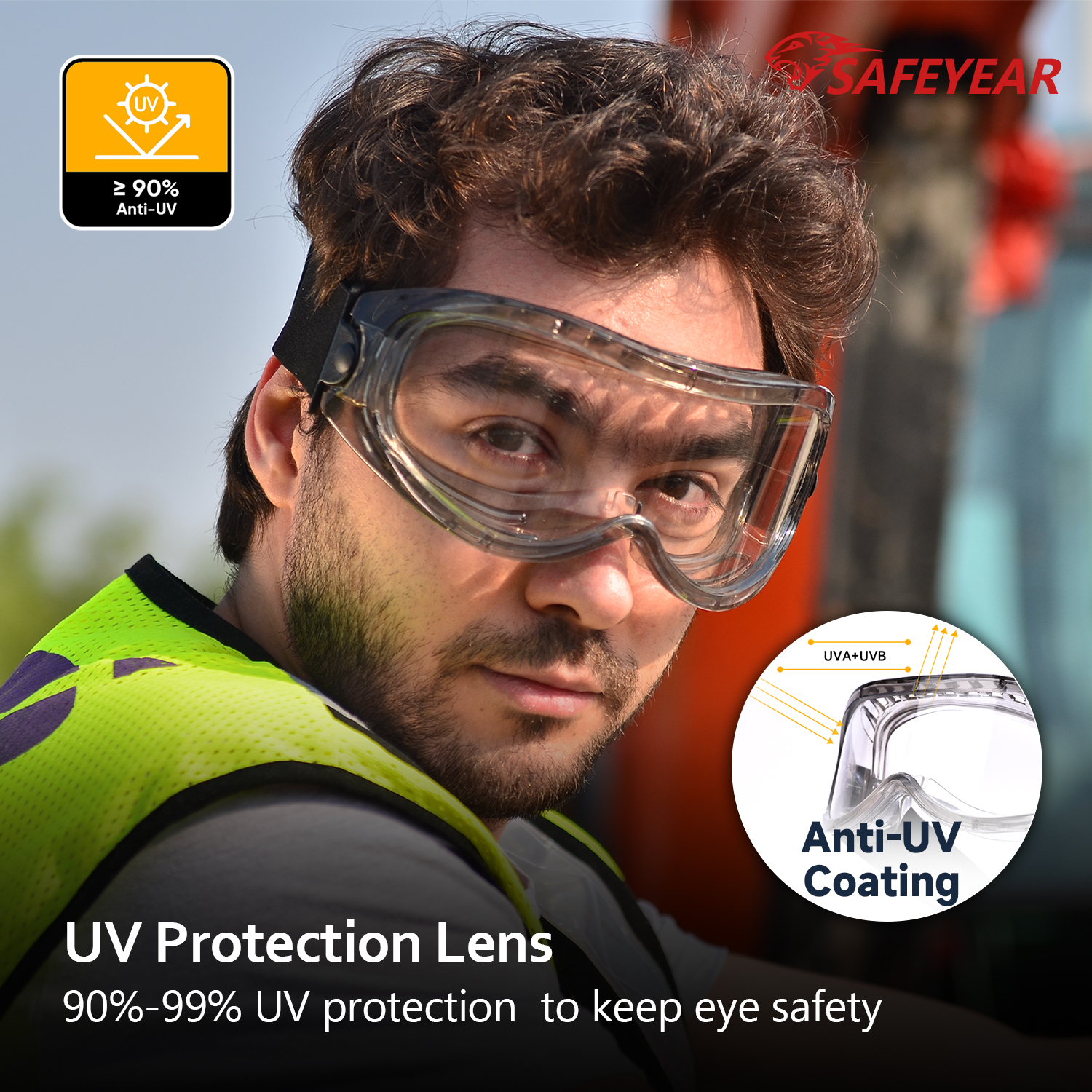 Les surglasses de haute qualité sont des lunettes de sécurité claires SG007 