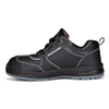 Chaussures de travail en cuir de vache noir pour femmes avec embout en acier de sécurité L-7508 lisses