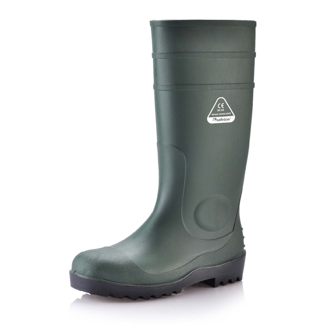 Bottes de sécurité en PVC étanche W-6037 vert