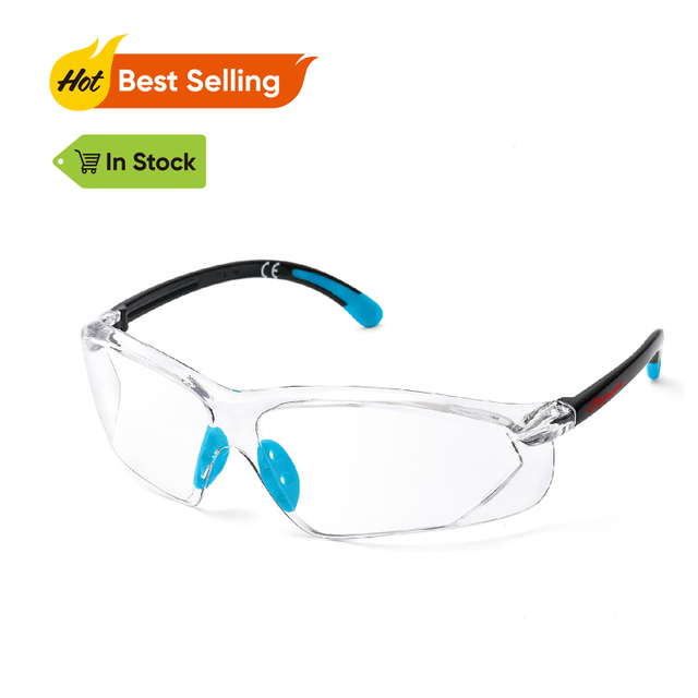 Lunettes de sécurité approuvées CE SG003 Bleu