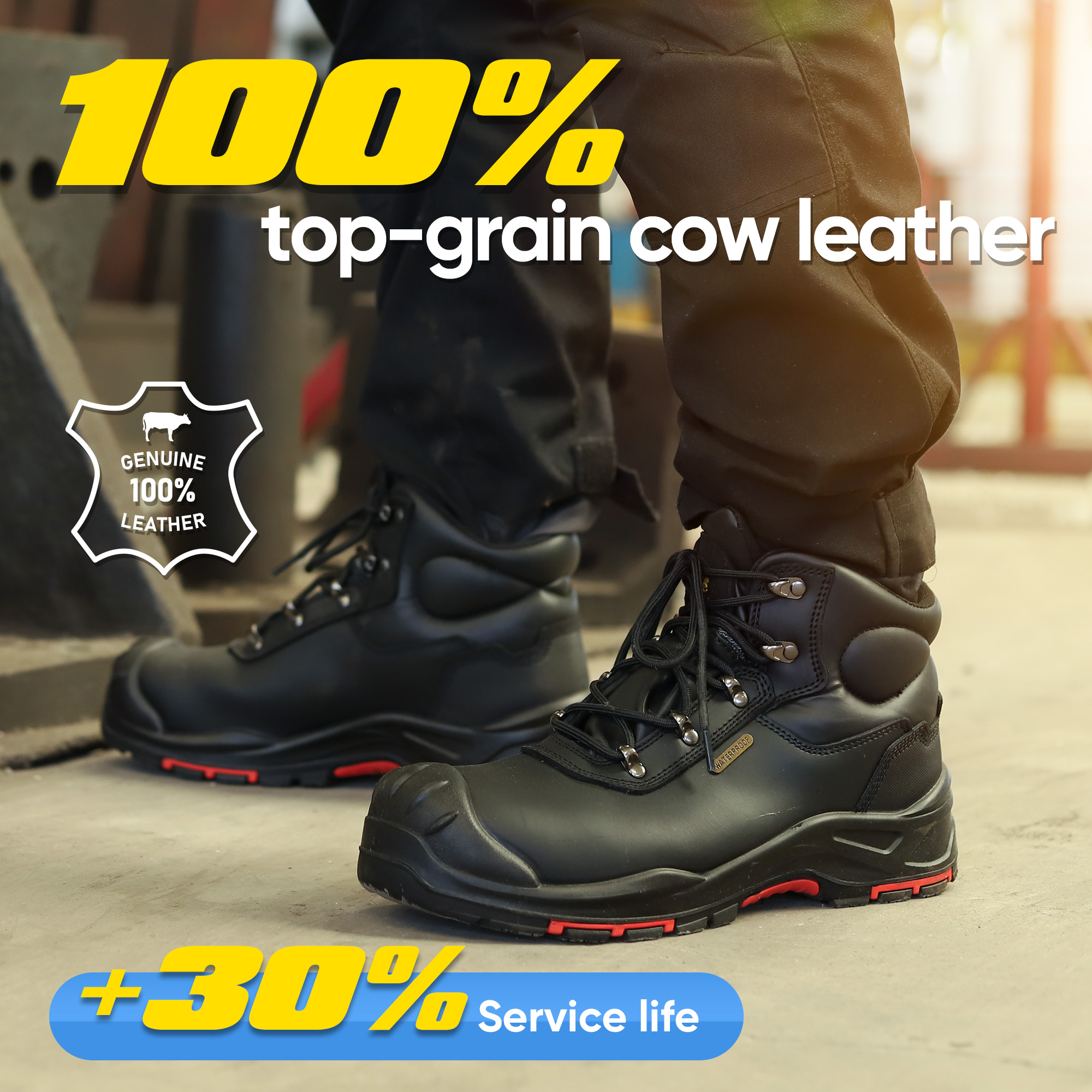 Bottes résistantes chimiques Bottes de travail de membrane avec orteil composite - M-8565