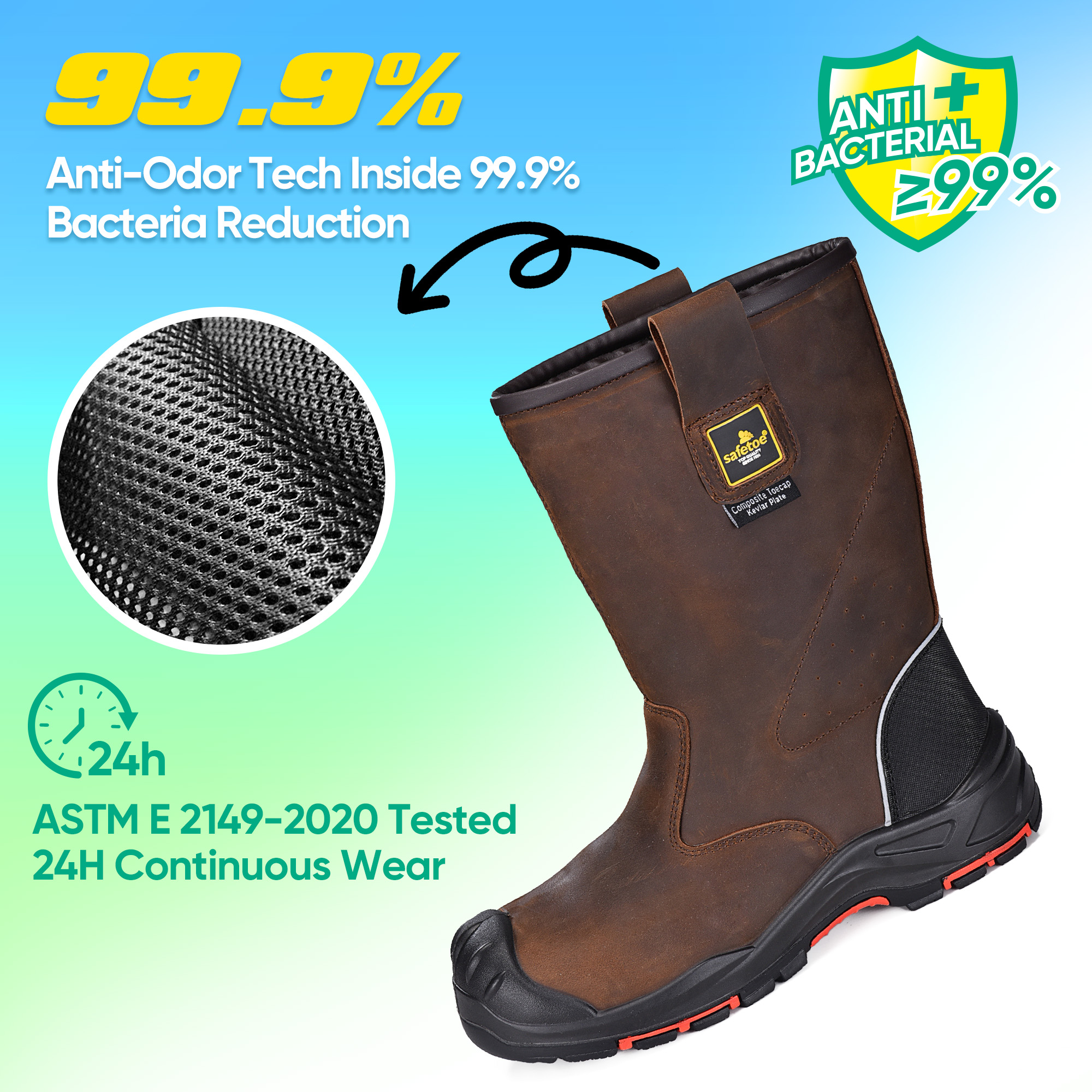 Bottes de l'industrie du pétrole S3 Bottes de travail de gréement de sécurité H-9437 