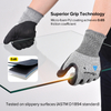 Gants de travail de construction gants de sécurité résistants aux coupes pd8045 noir