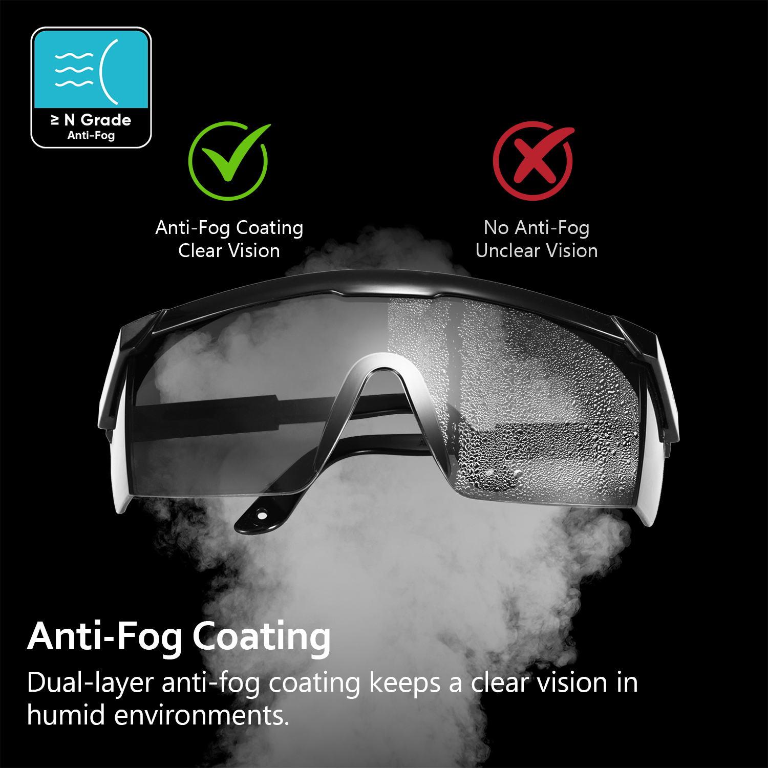  Lunettes de sécurité PC Dark KS102 Black