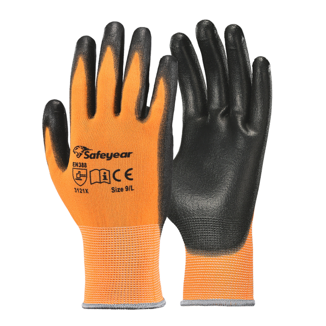 Gants de travail lourds en revêtement PN PN8003 orange