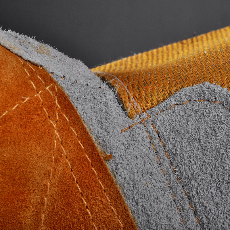 Gants de travail en cuir Gants en cuir renforcés Gants d'impact en cuir Coupe 5 FL-1015 Jaune