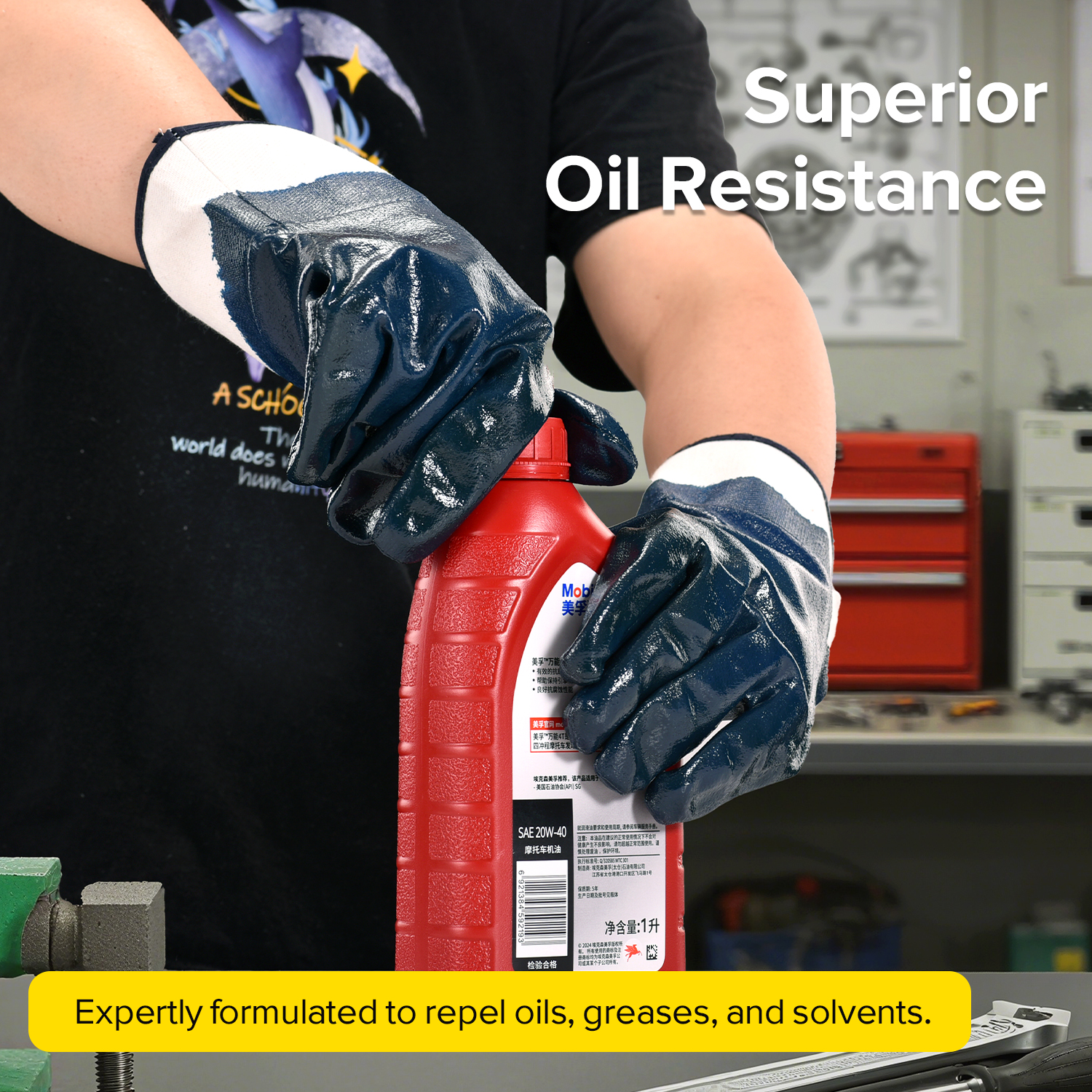 Gants de travail robustes enduits de nitrile FD1288