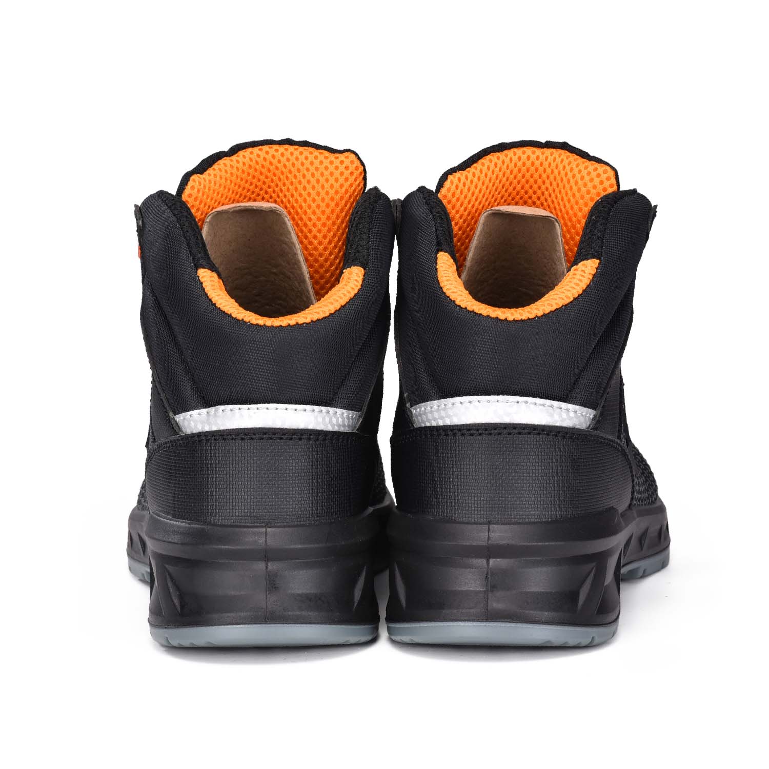 Lacet-up à lacets à lacets à lacets à basse coupe Toecap Work Trainers Hommes et femmes M-8571 Orange