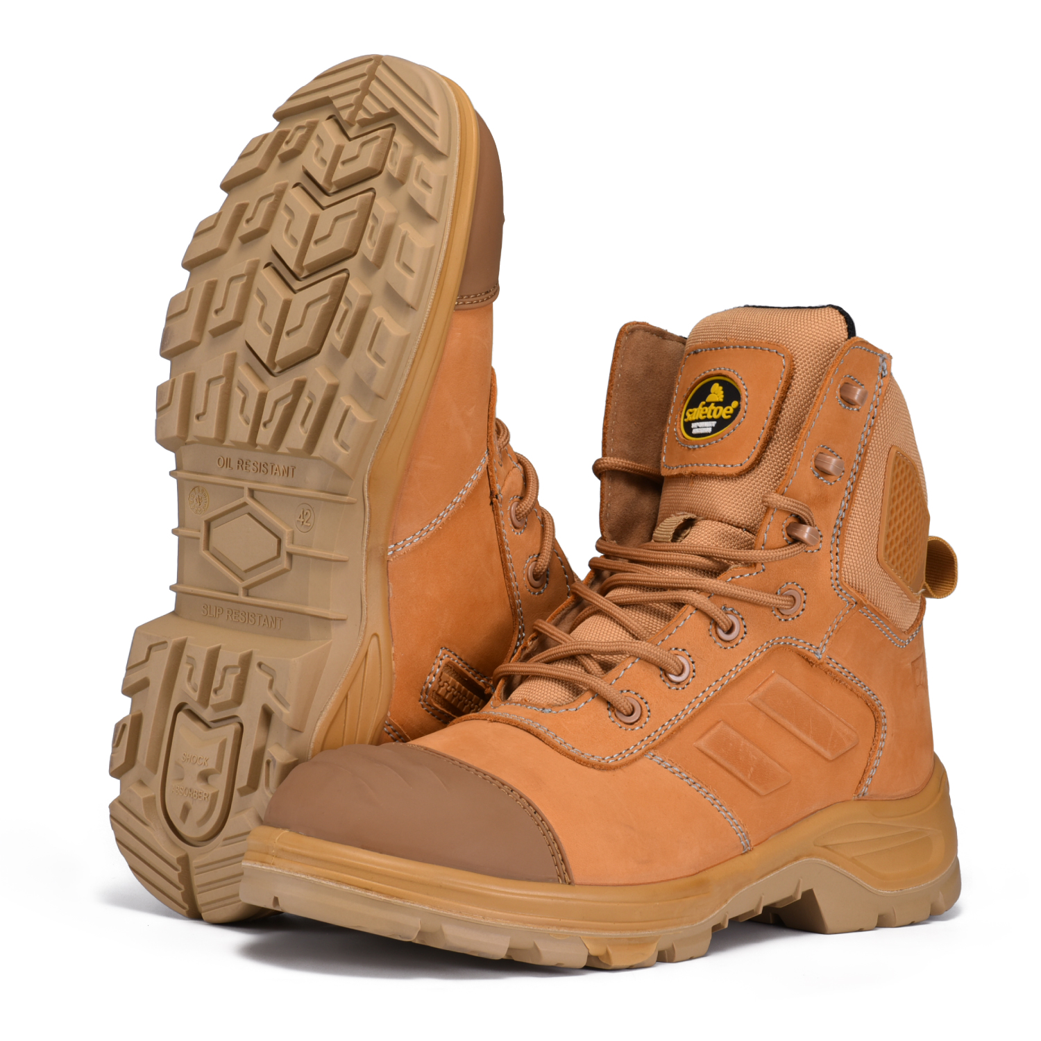 Bottes de travail de construction composite de haute qualité de haute qualité M-8578 Beige