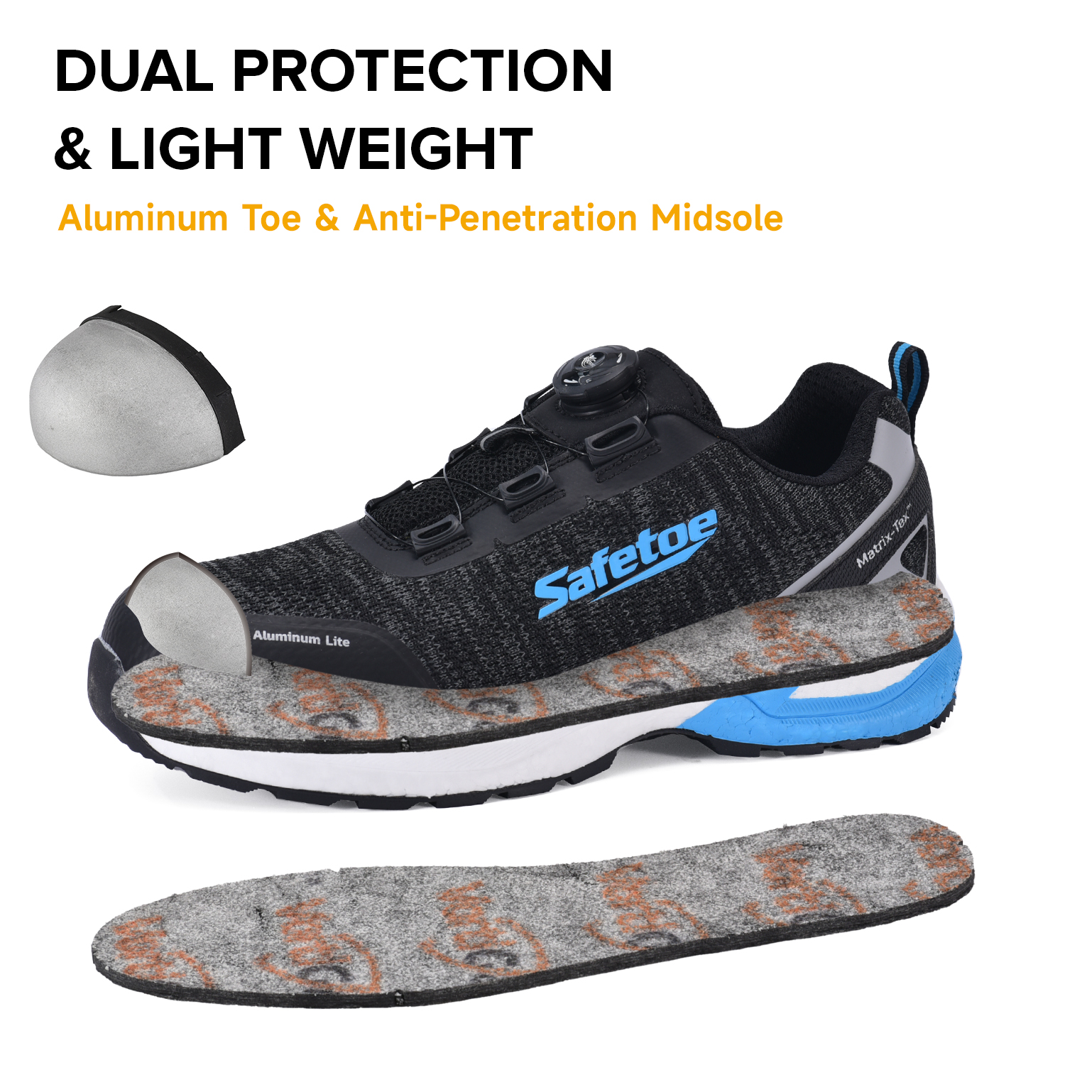 Embout en aluminium S1P et antidérapant pour les travailleurs de la logistique L-7609 Bleu