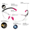 Lunettes de sécurité anti-buée ANSI Z87.1 CE EN166 UV400 Lunettes de protection SG003 Rose