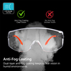 Lunettes de sécurité surdimensionnées OTG qui s'adaptent aux lunettes de vue | ANSI Z87.1 et EN166