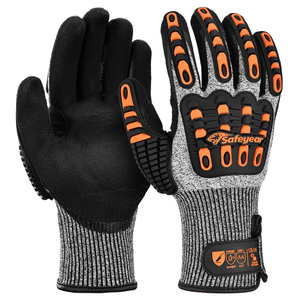 Gants de travail d'usine gants de travail mécaniques résistants tpr9004 orange