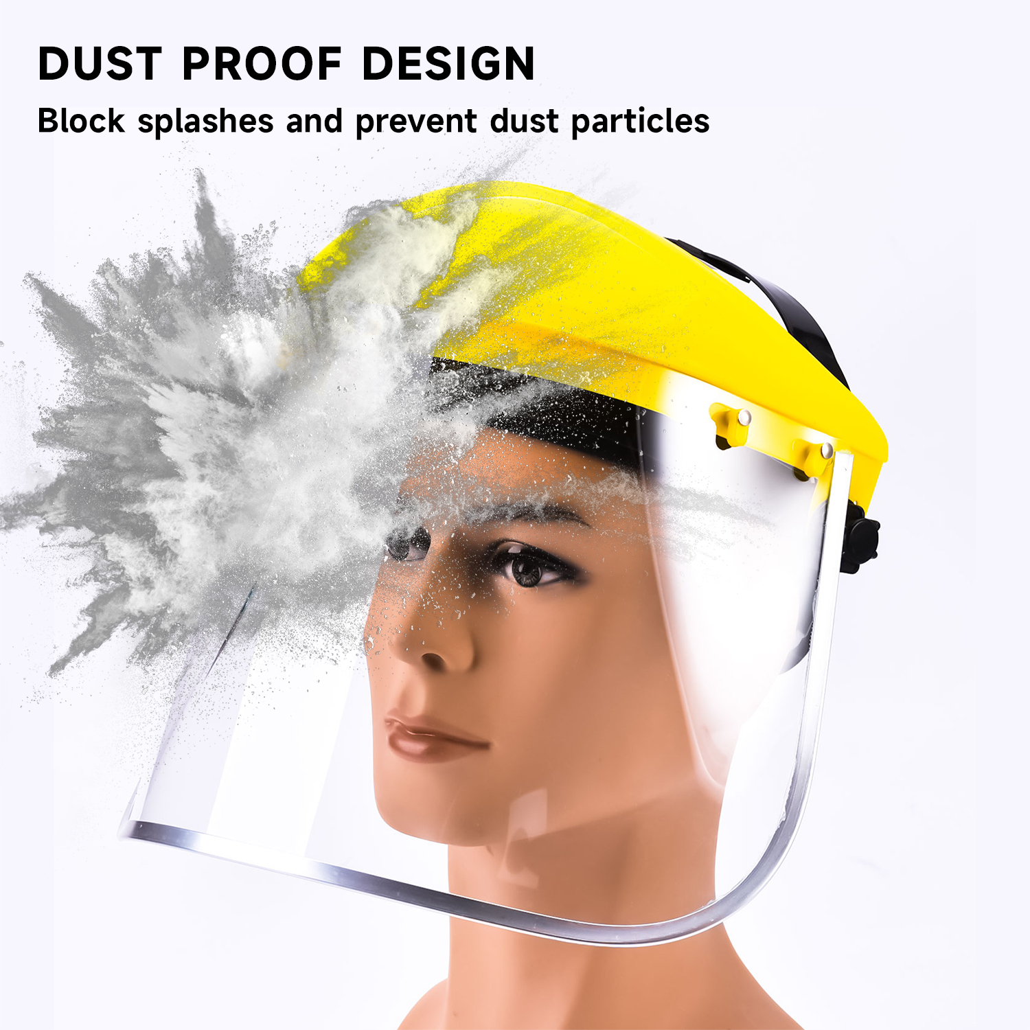 Bouclier facial de sécurité industrielle M-5002 Jaune