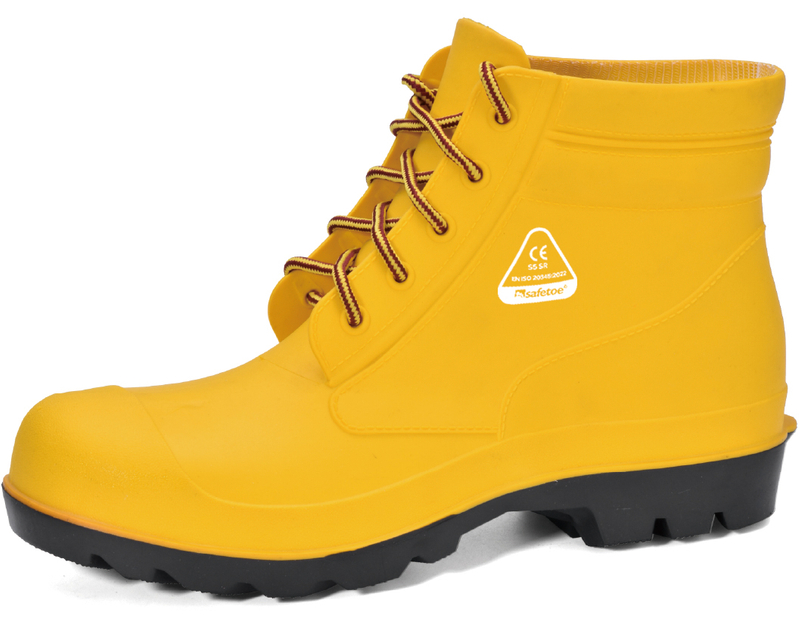 Bottes de pluie à orteils en acier W-6050 Jaune