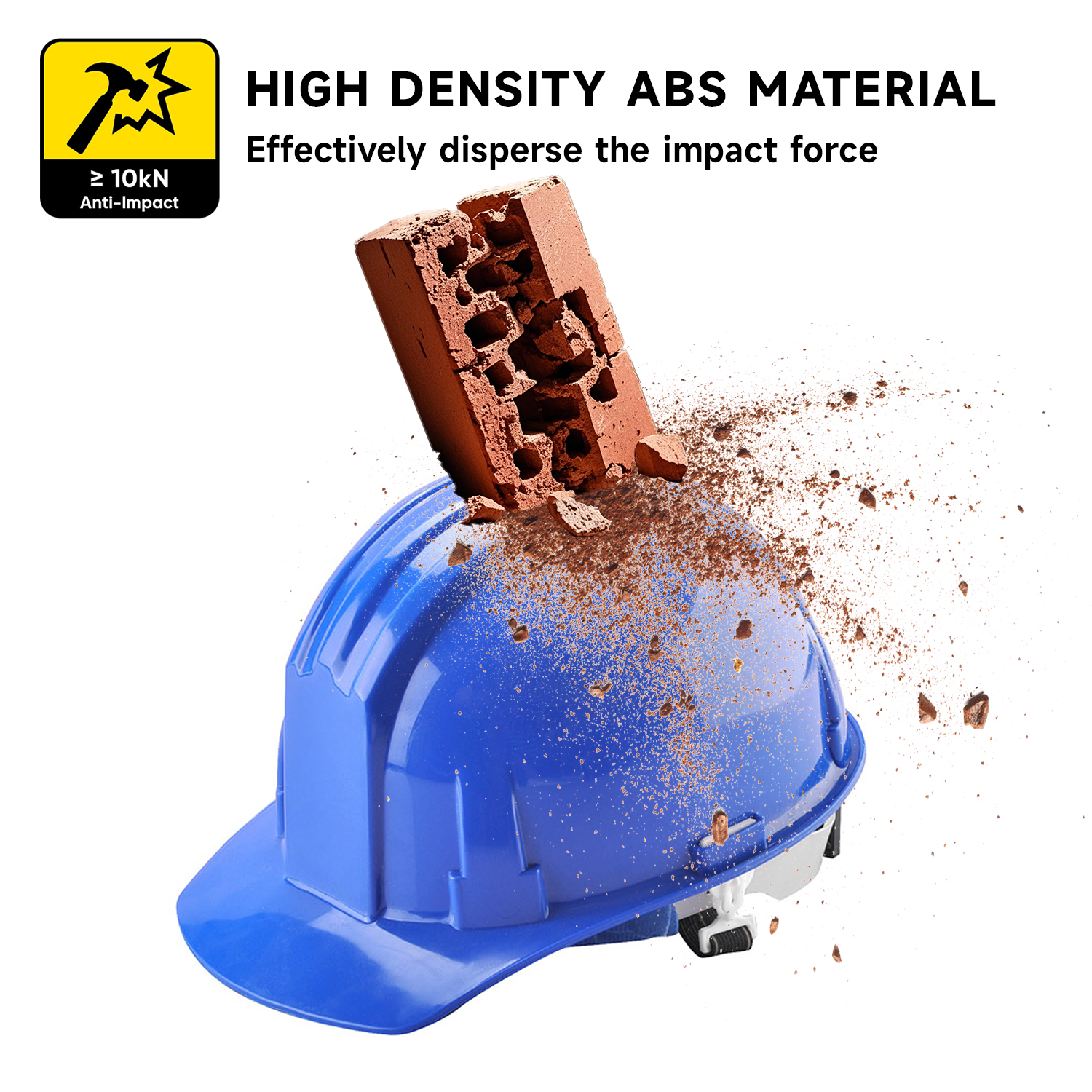 Casque de construction et de sécurité routière W-001 bleu