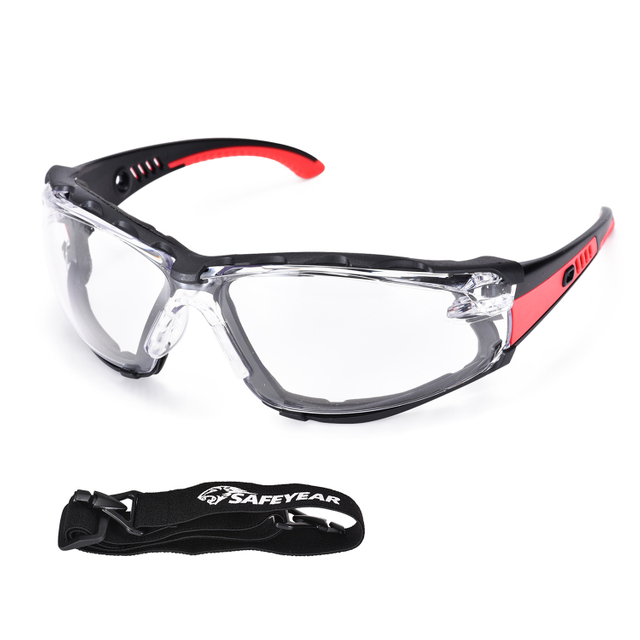  Lunettes de sécurité protectrices pour les femmes SG037 rouge