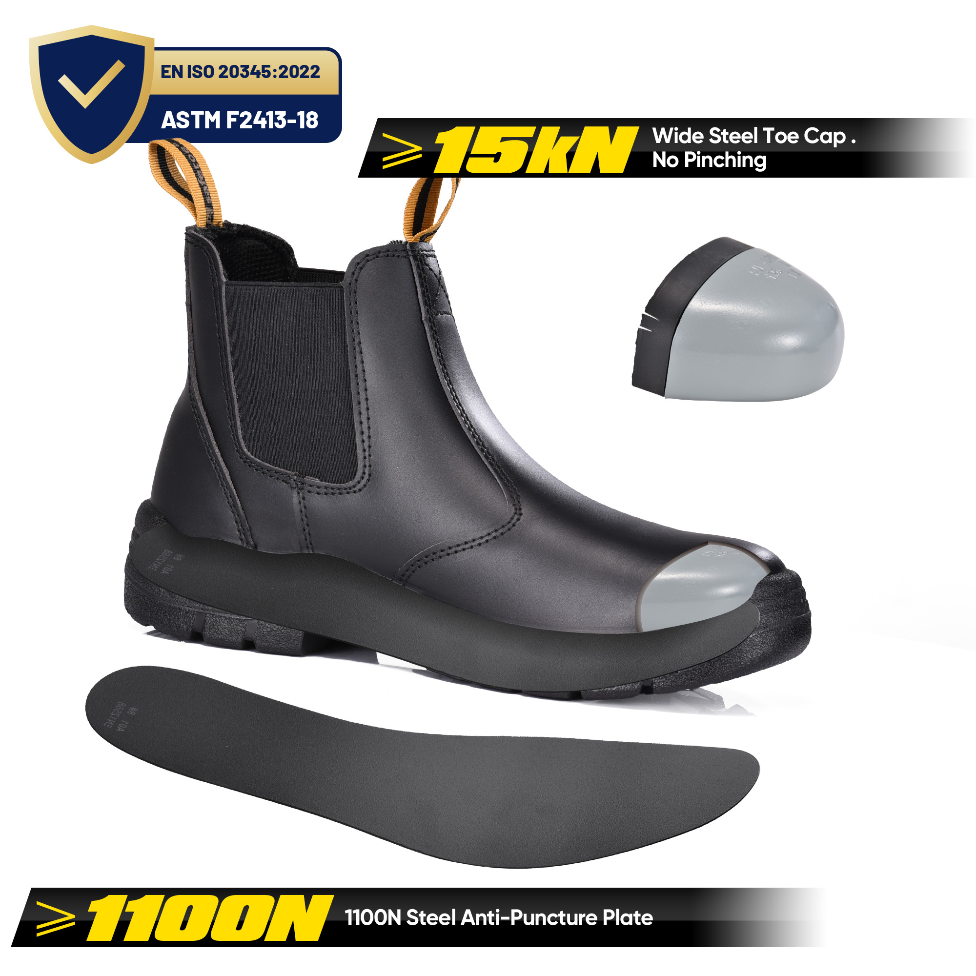 Site Bottes de sécurité de protection noires