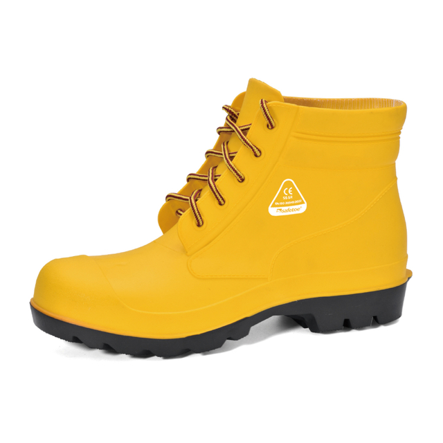 Bottes de pluie à orteils en acier W-6050 Jaune