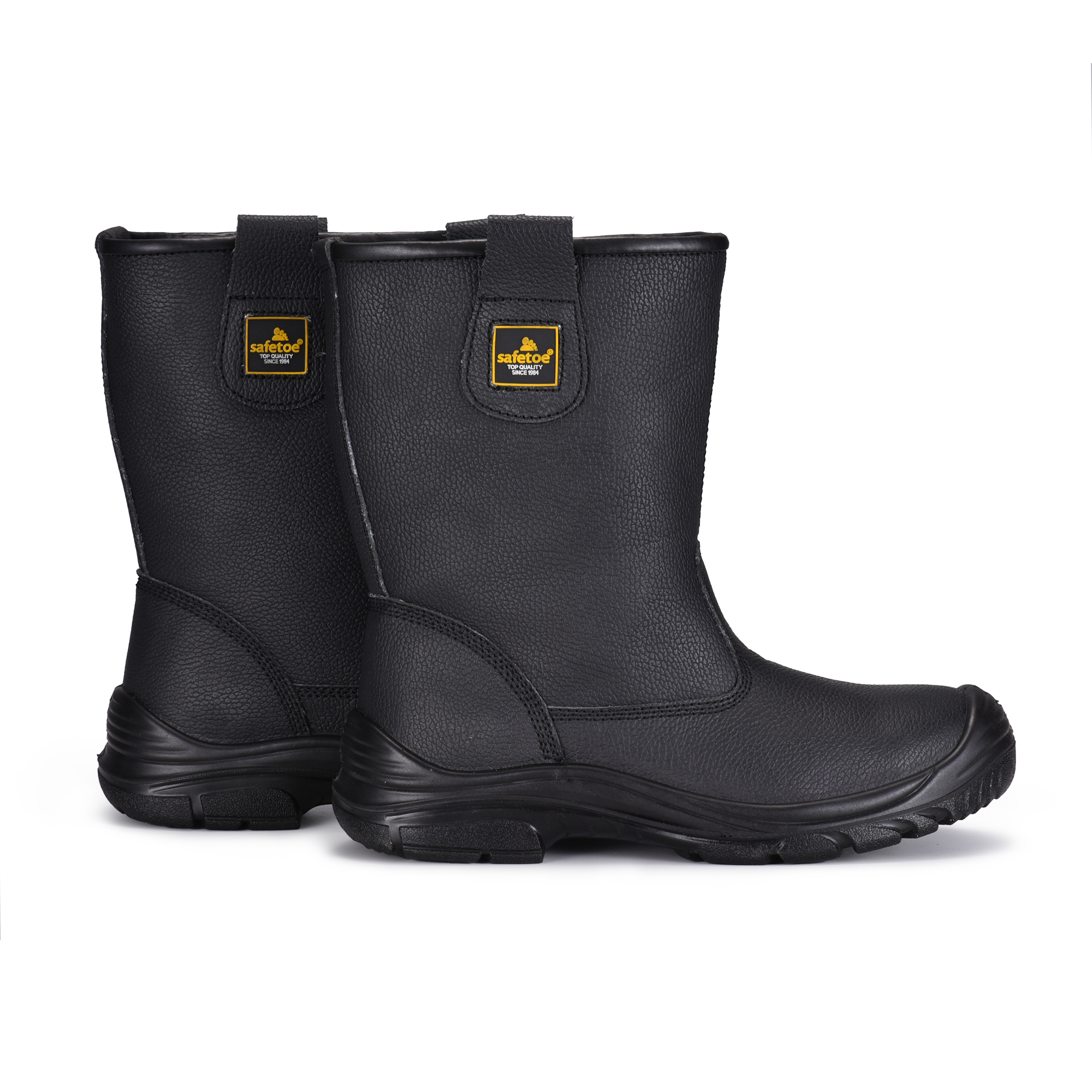 Bottes de sécurité des orteils en acier résistant à l'industrie du champ d'huile H-9430