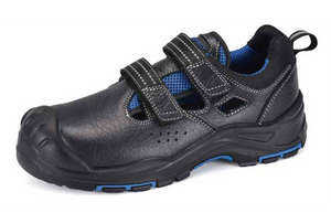 Velcro Design Safety Sandals L-7585 bleu / métal gratuit