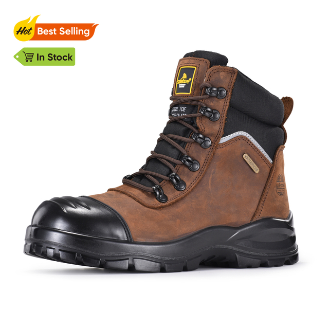  Bottes de travail de sécurité des orteils composites Membrane étanche M-8577 Brown