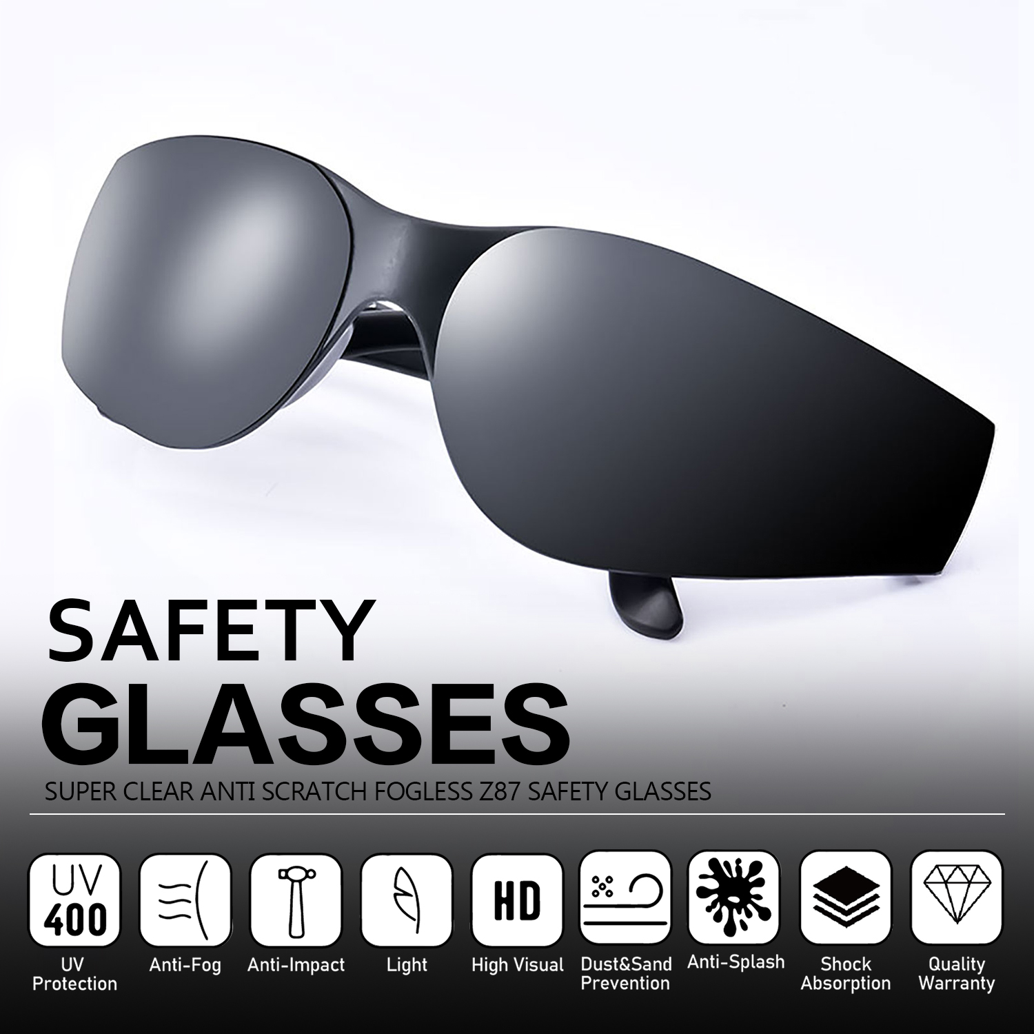 Lunettes de soleil de sécurité protectrice SG001 Black