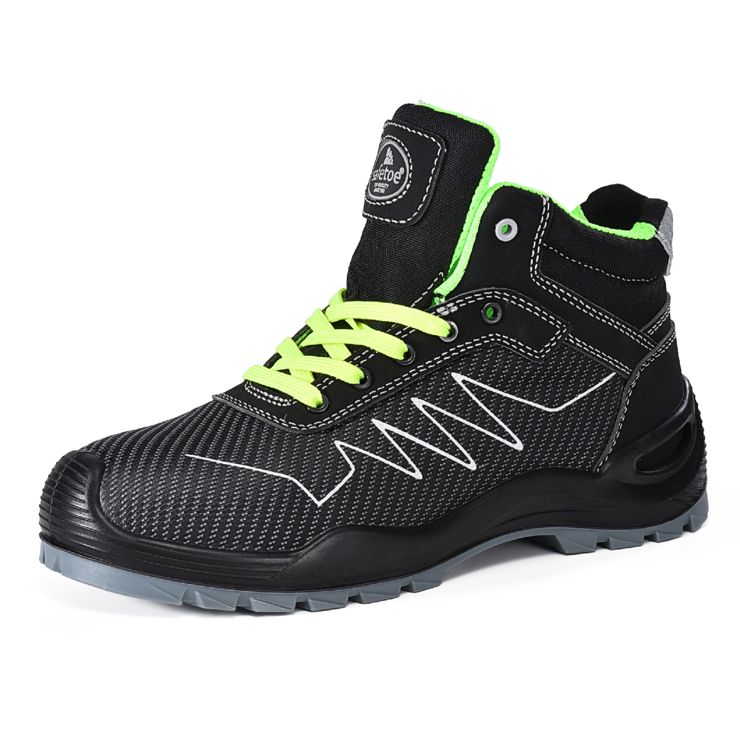 Chaussures de sécurité en tissu de style sport léger respirant pour hommes-M-8576 vert