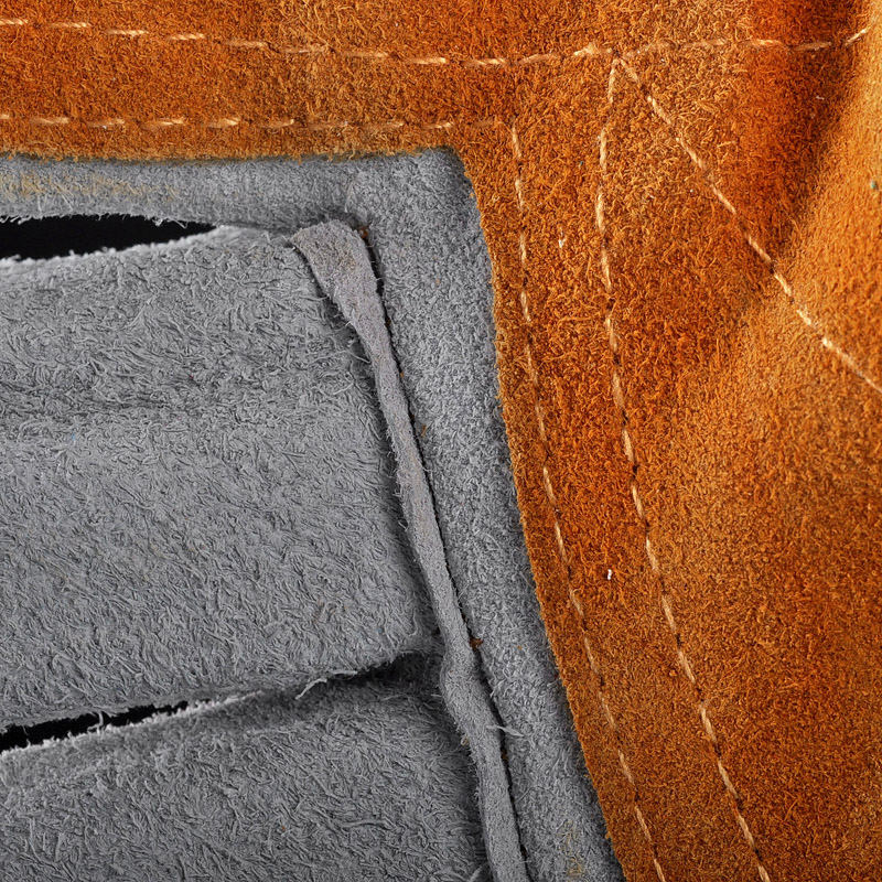 Gants de travail en cuir Gants en cuir renforcés Gants d'impact en cuir Coupe 5 FL-1015 Jaune