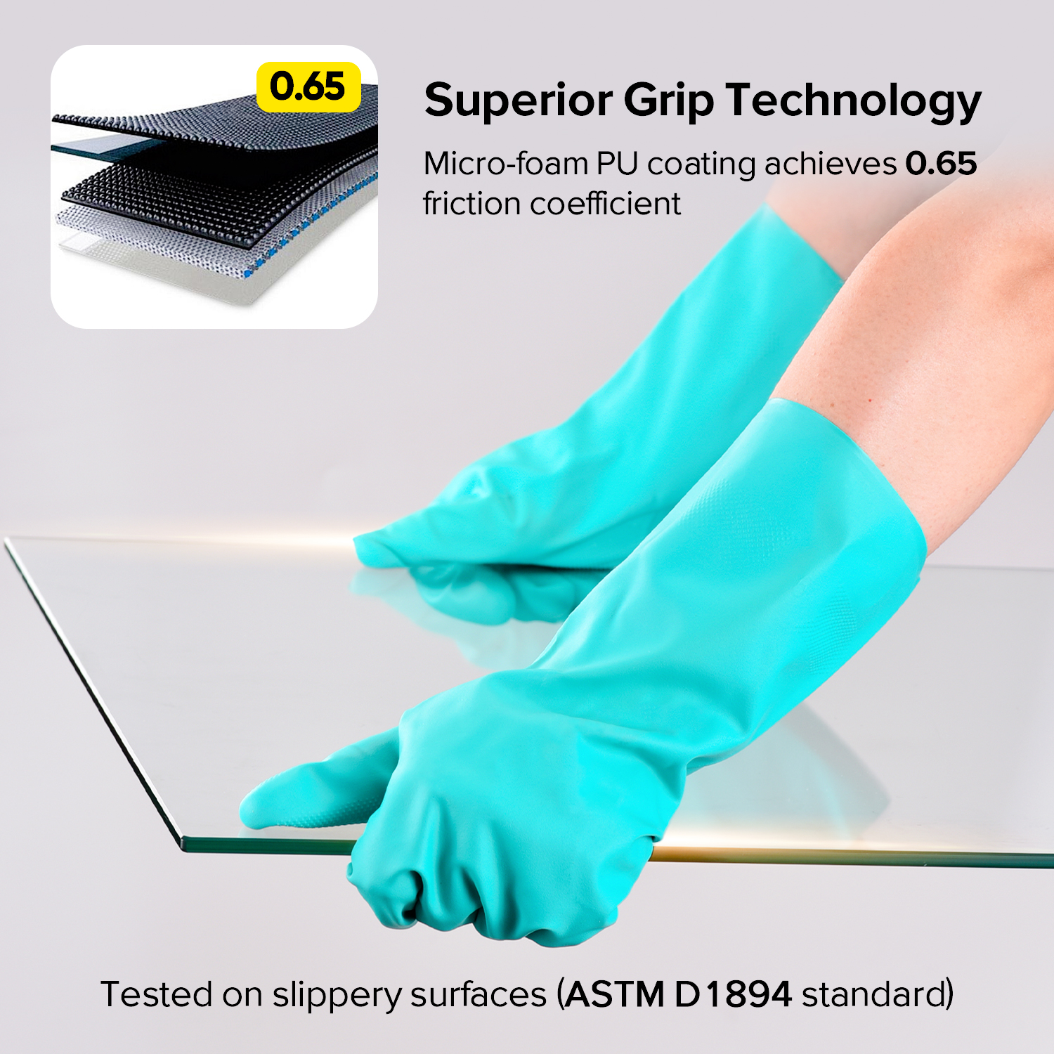 Gants de travail résistants aux produits chimiques FL-0056 Vert