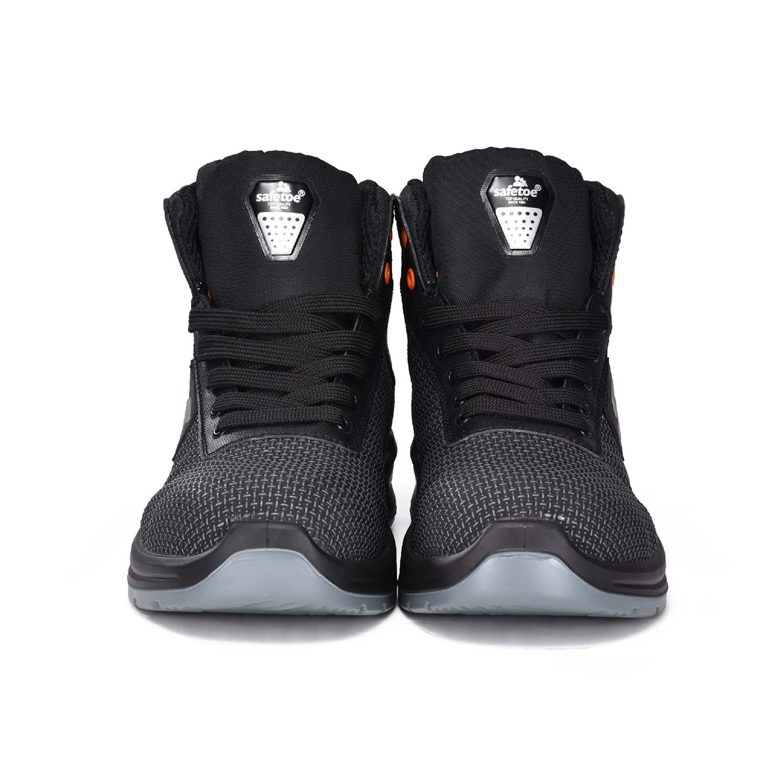 Lacet-up à lacets à lacets à lacets à basse coupe Toecap Work Trainers Hommes et femmes M-8571 Orange