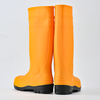 Bottes de pluie robustes à bout en acier W-6037 jaune