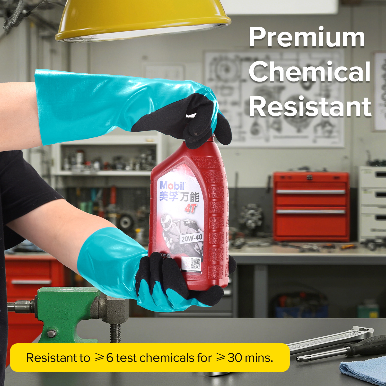 Gants de travail résistants aux produits chimiques et à l'huile NSL1868