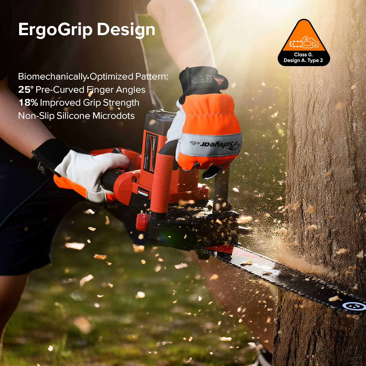 Gants de tronçonneuse forestière pour l'exploitation forestière professionnelle | EN 11393