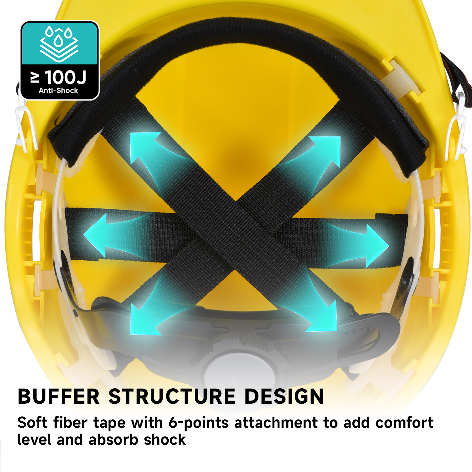 Casque de sécurité pour mines et souterrains avec lampe frontale et bandes réfléchissantes