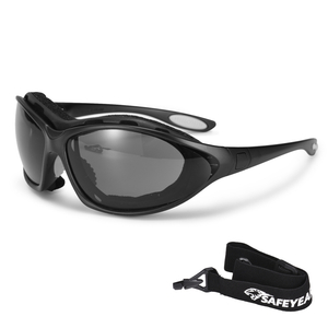 Lunettes de sécurité antibuée ultra confortables avec mousse intérieure rembourrée | ANSI Z87.1 et EN166 SG002 Noir
