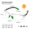 Ready Stock Lunettes de sécurité antibuée anti-rayures ANSI Z87.1 CE EN166 SG003 Vert