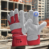  Gants de sécurité en cuir Gants de mécanicien de travail Cuir FL-1015 Rouge