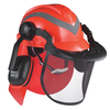 Casques de sécurité et bouclier facial et oreilles M-5009 Red