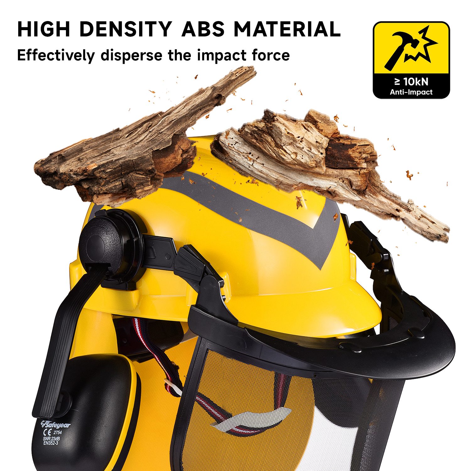 Casques de sécurité de protection du bouclier facial M-5009 Jaune