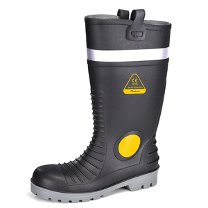 Bottes de pluie pour l'homme imperméable S5 en acier orteil PVC Bottes W-6055 Aqua Guarder